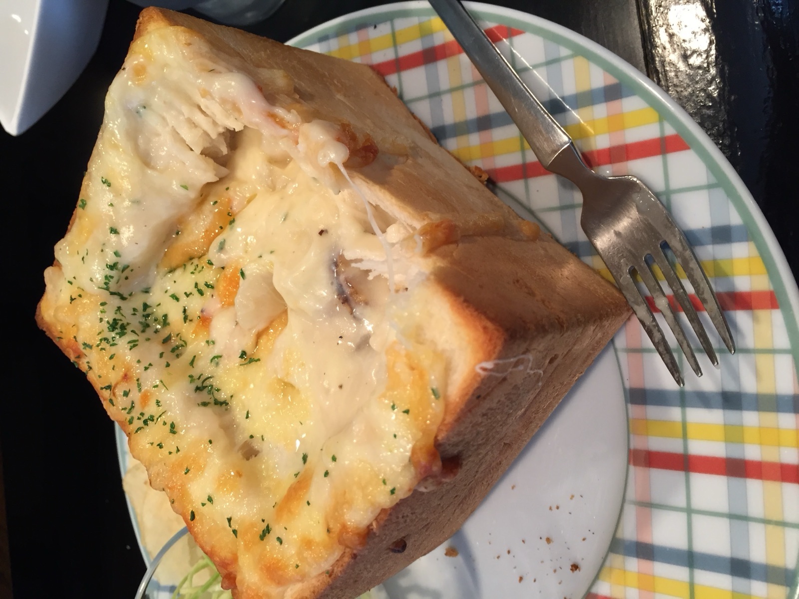 ぱんグラタンの断面